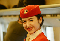 Attendants shine at Xinjiang-Lanzhou high-speed rail