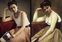 PKU students imitate famous paintings in real-person photos