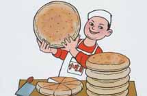 Pancakes are as large as caldron covers