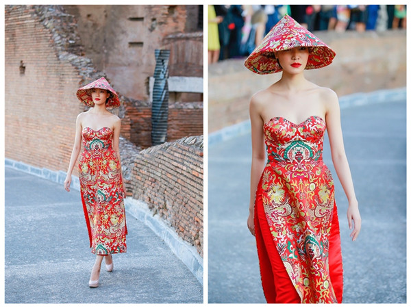 Vietnamese Model's Chinese Ao Dai Criticized for Differing from