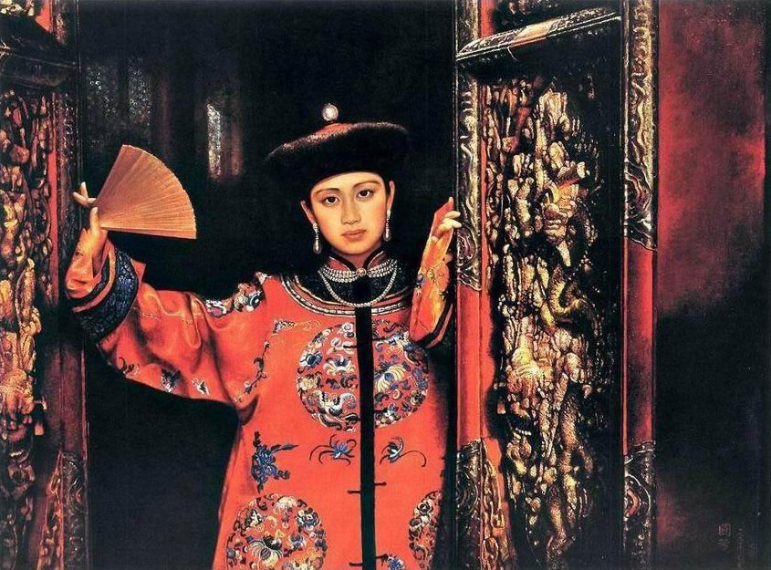 Painting: Lonely women in Forbidden City