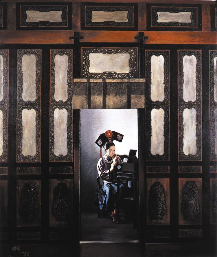 Painting: Lonely women in Forbidden City