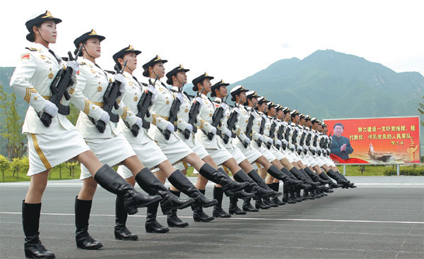 Military uniforms to march with times