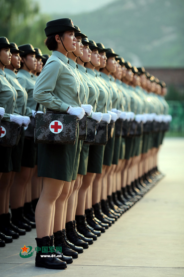 The only female soldiers' formation at China's V-Day Parade