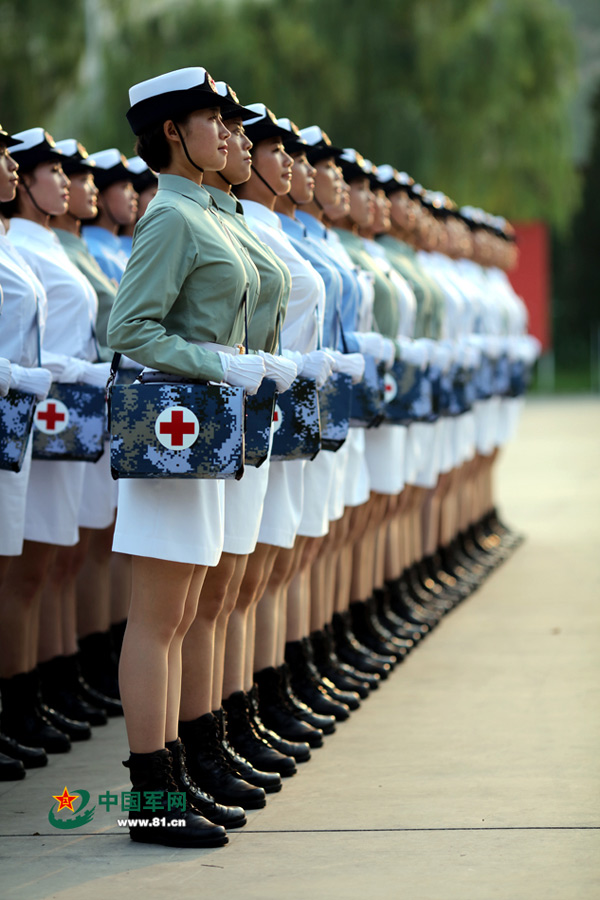 The only female soldiers' formation at China's V-Day Parade