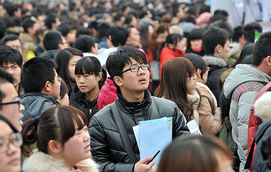 Average starting pay of Chinese college grads nears 2,700 yuan