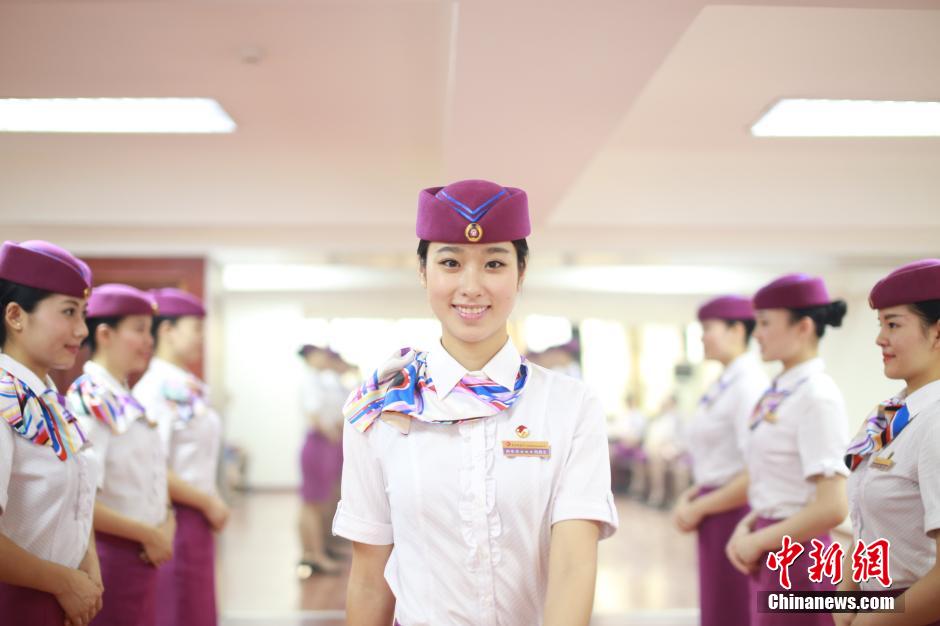 Stewardesses of high-speed train receive training in SW China