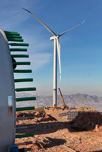 China's largest onshore wind turbines starts operation