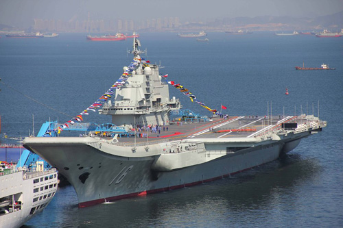 China's first aircraft carrier Liaoning debuts in film