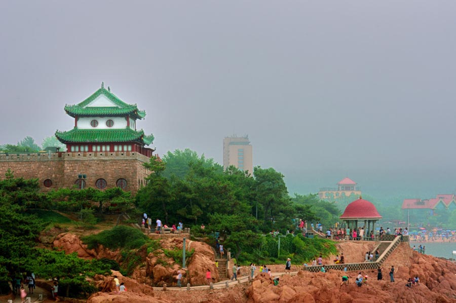 Beautiful sceneries of Badaguan in Qingdao