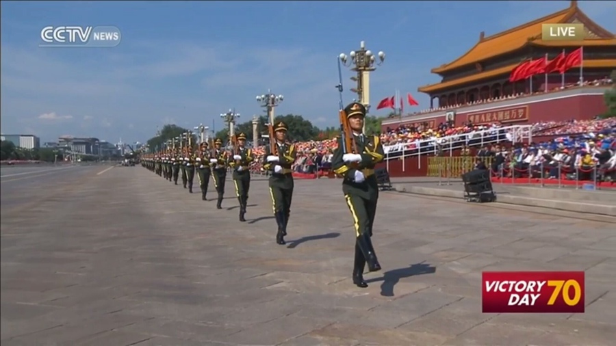 The grand V-Day military parade officially starts now!