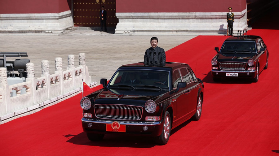 LIVE: Xi reviews armed forces at Tian'anmen Square for first time 