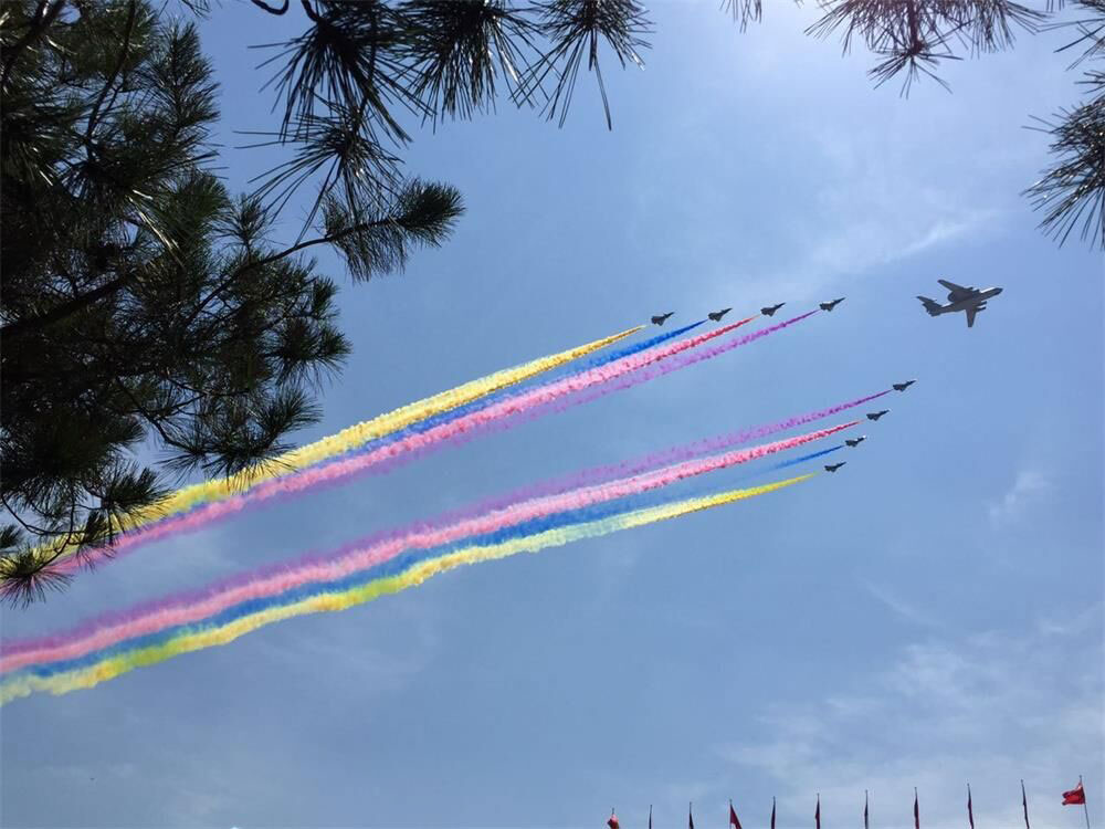 LIVE：10 air echelons, including air flag guard formation and bombers, showcase in Beijing’s sky