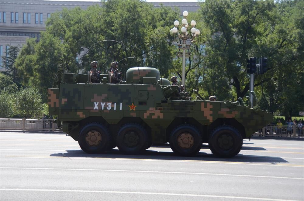 A total of 27 armament formations march forward in V-Day parade. 84% have never been displayed before