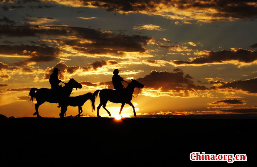 Picturesque Hulun Buir grassland in early autumn