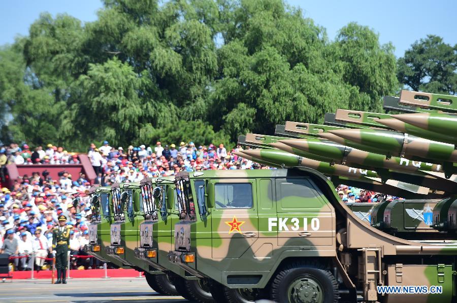 Panorama of China's V-day parade