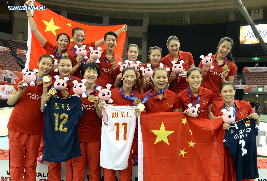 China wins 1st women's volleyball World Cup in 12 years