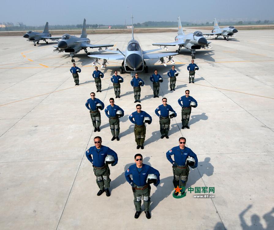 Pilots attending V-Day parade take group photos with their planes