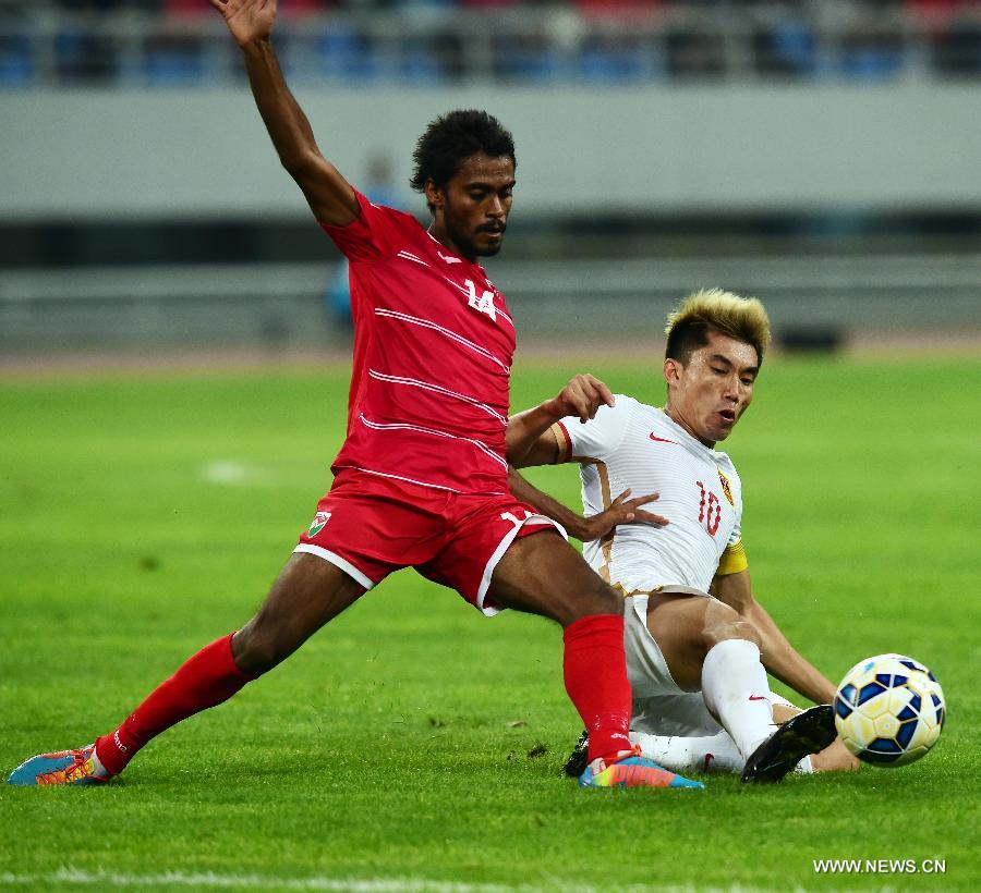 China beat Maldives 3-0 at World Cup qualifier