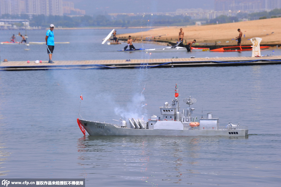 Fisherman makes seven warship models in 10 years