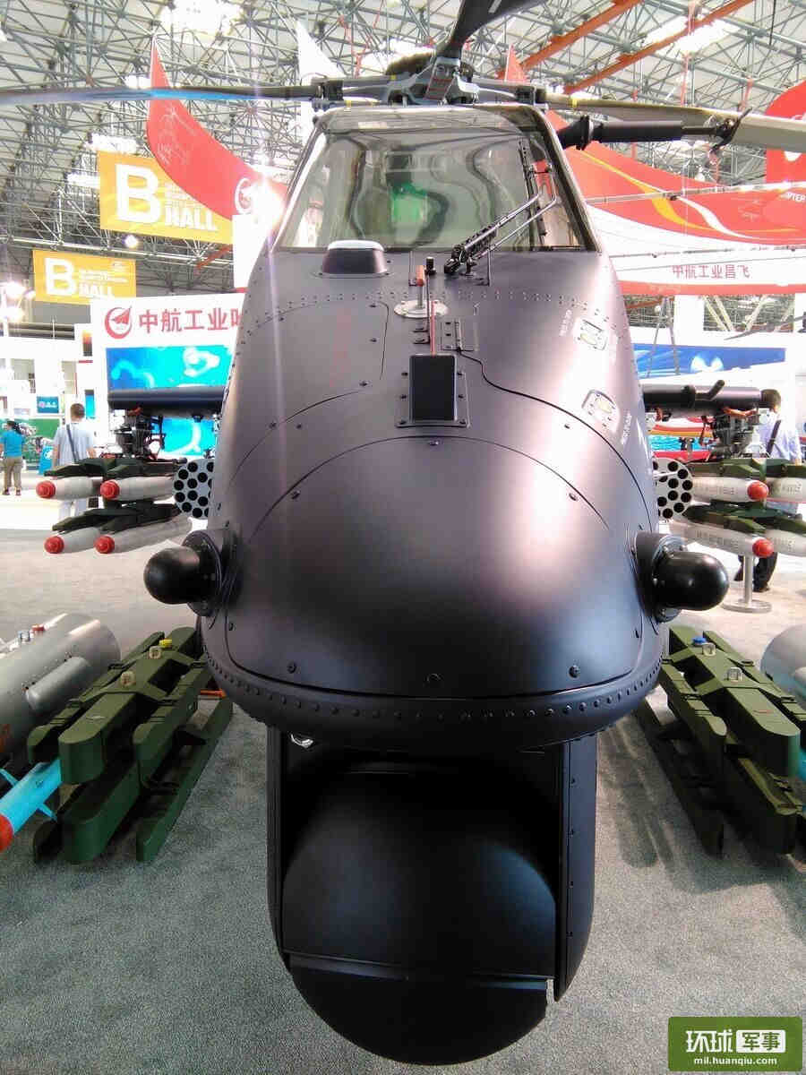 Close look at China-made WZ-19 attack helicopter