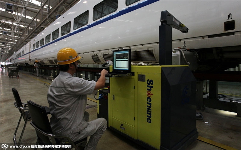 A visit to high speed train maintenance workshop