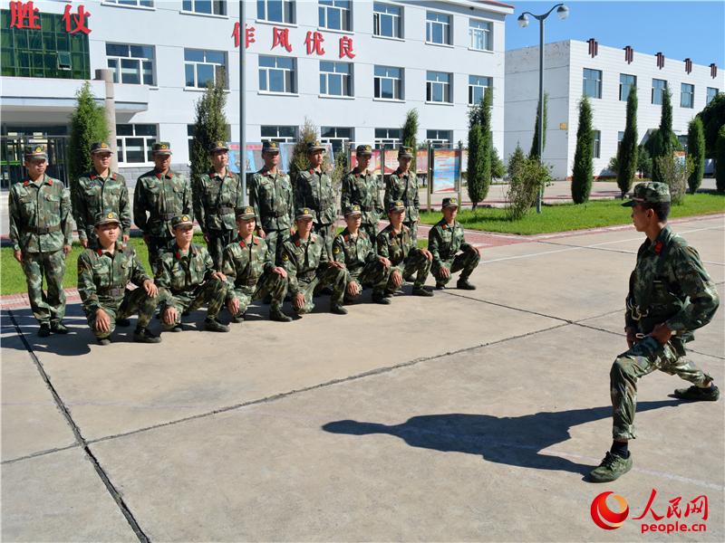 Armed forest police organize downhill training