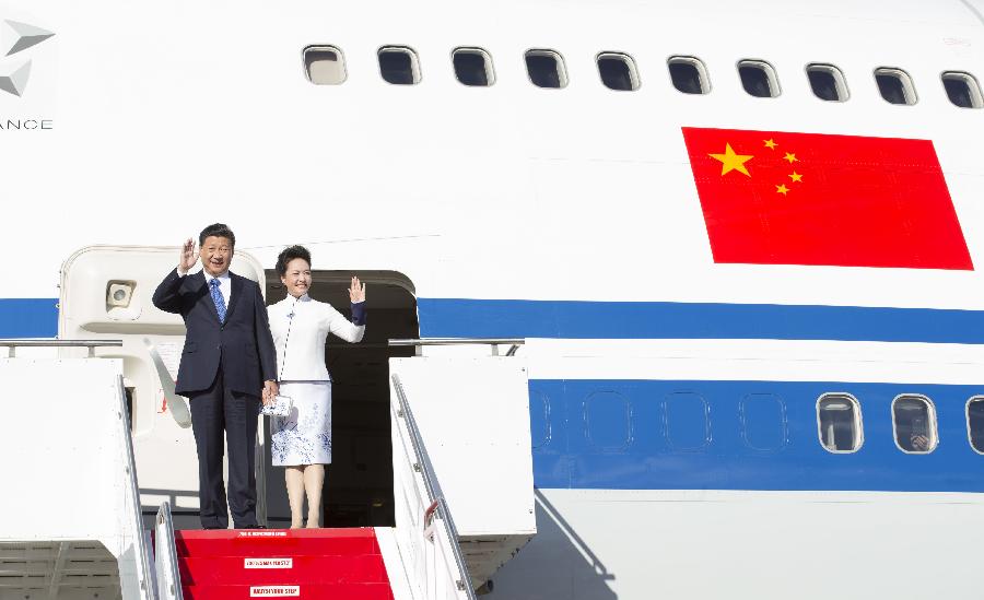 Chinese president lands in Seattle, kicking off U.S. state visit