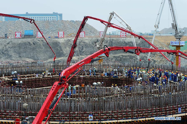 China ranked first in nuclear power capacity under construction