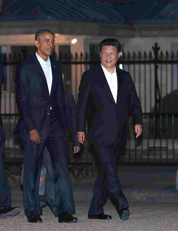 President Xi treated by Obama as he arrives in Washington DC