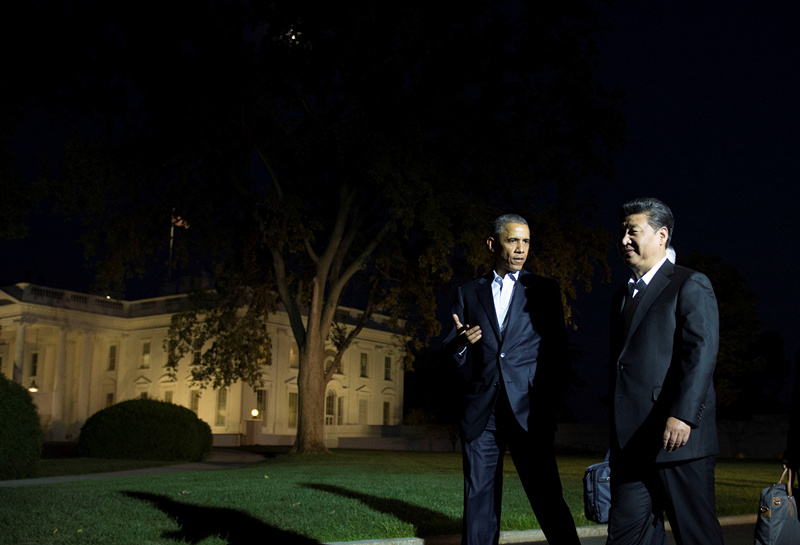 President Xi treated by Obama as he arrives in Washington DC