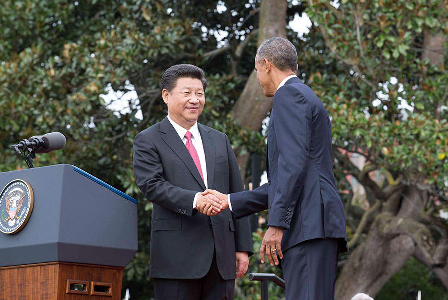 Obama welcomes Xi with 'nihao' at elaborate White House ceremony 