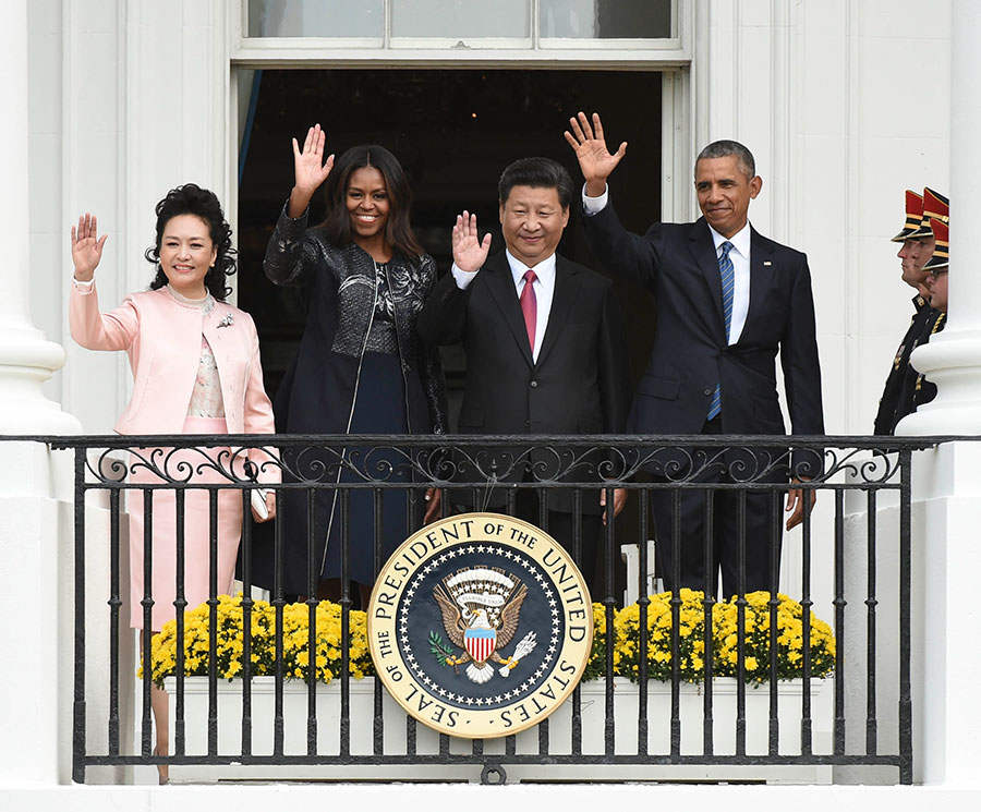 Obama welcomes Xi with 'nihao' at elaborate White House ceremony 
