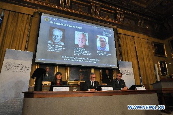 Three scientists share 2015 Nobel Prize in Chemistry