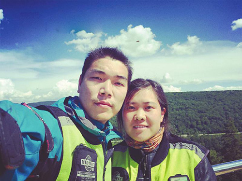 Couple in their 20s ride 39,236 kilometers in 313 days