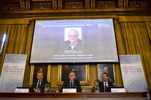 Angus Deaton wins 2015 Nobel Prize in Economics