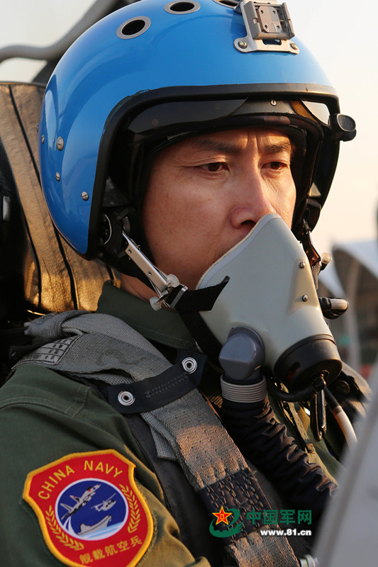 Chinese pilot of J-15 Carrier-Based Fighter 