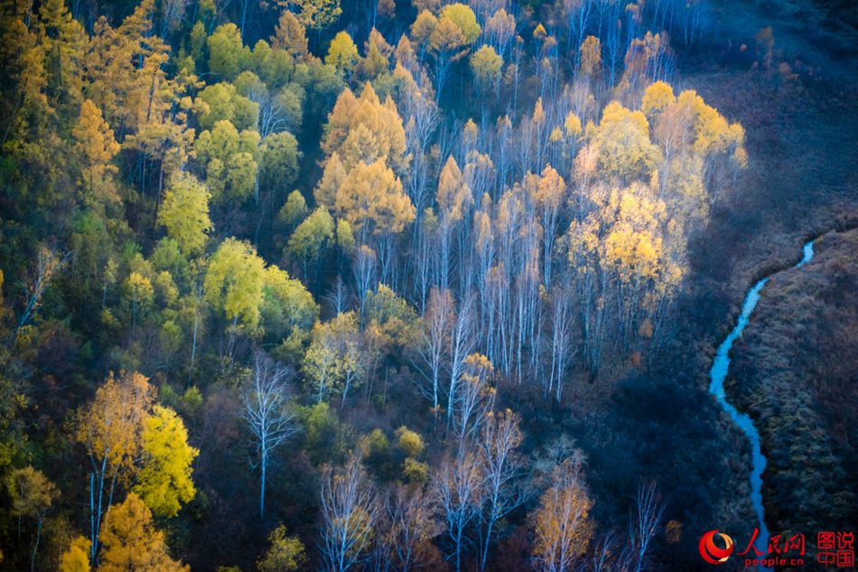 Autumn scenery of Luding Mountain and Huma River in NE China