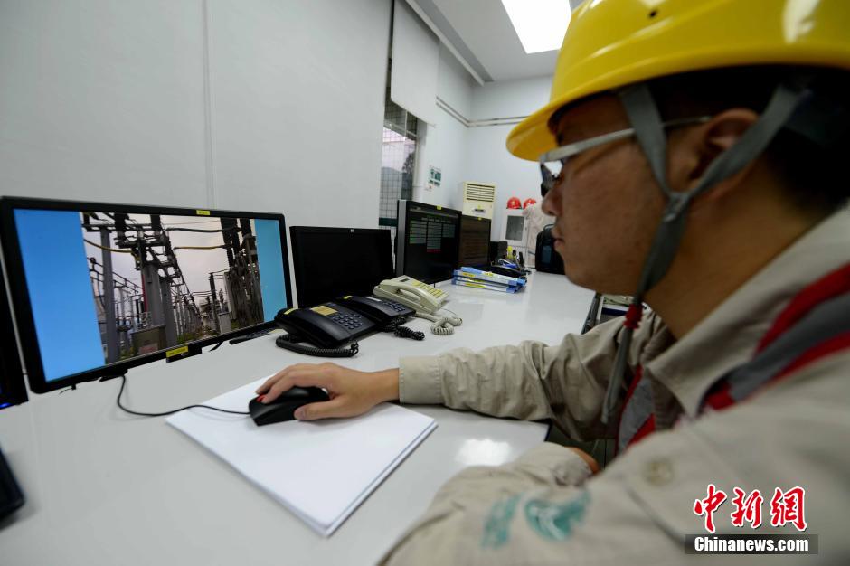 Robot checks transformer substations in SE China