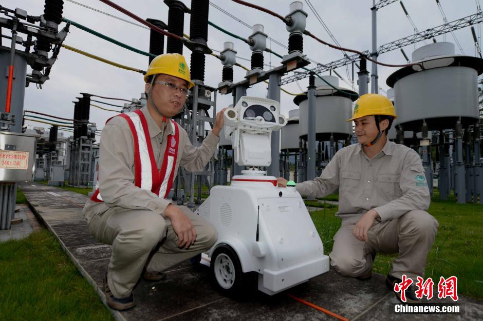 Robot checks transformer substations in SE China