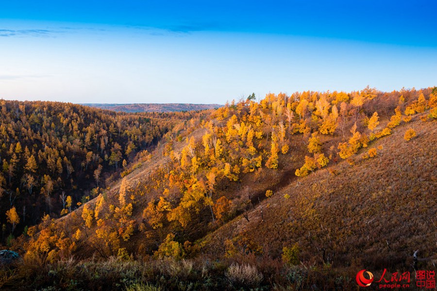 Breathtaking autumn scenery in Mt. Huashan