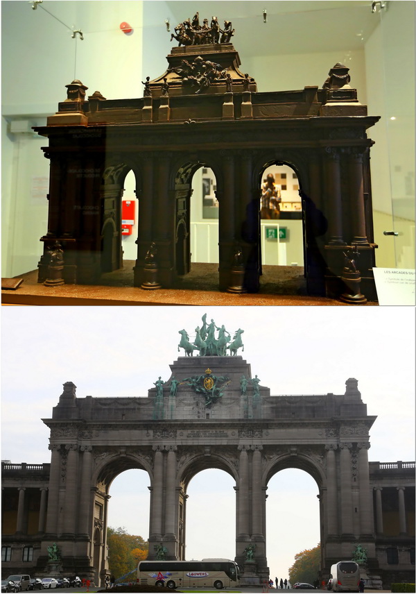 Chocolate versions of landmark buildings shown in Brussels