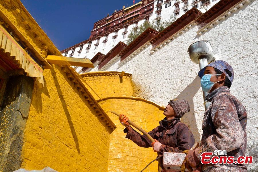 Potala Palace takes on new look after refurbishment