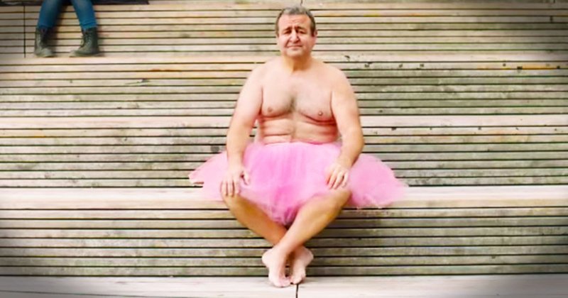 Man wears pink tutu to make things funnier for his wife with cancer