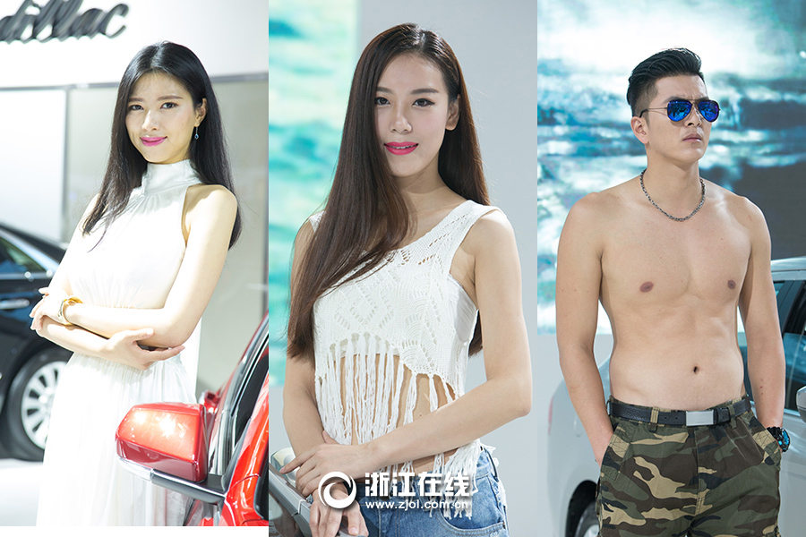 Eye-catching models in Hangzhou West Lake Auto Expo