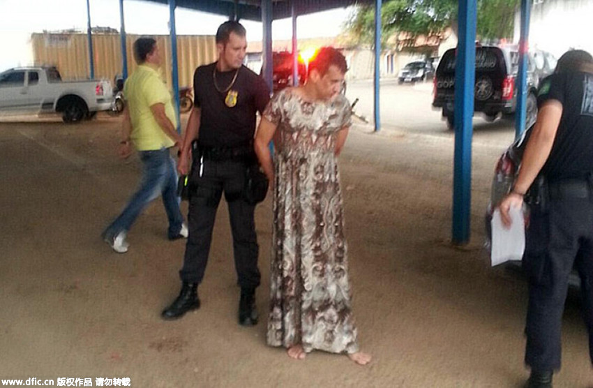 Brazilian drug trafficker tries to escape prison dressed as granny in mask