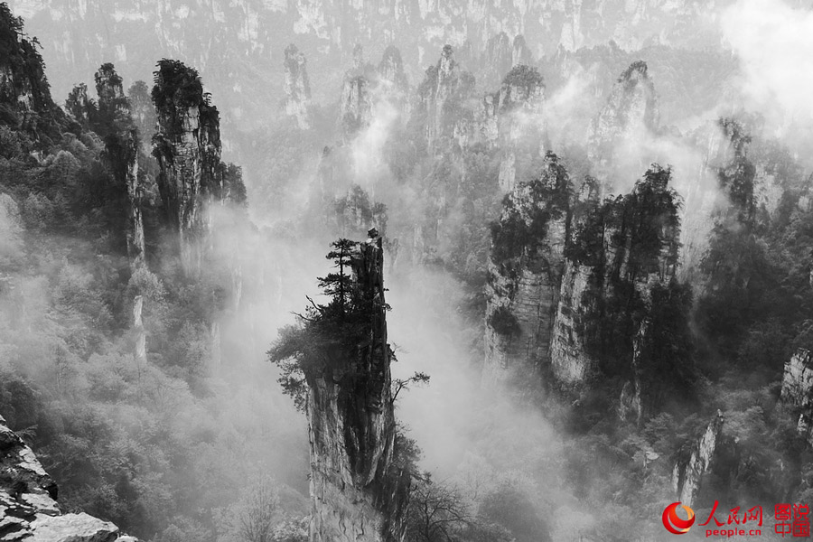 Sea of clouds in Zhangjiajie