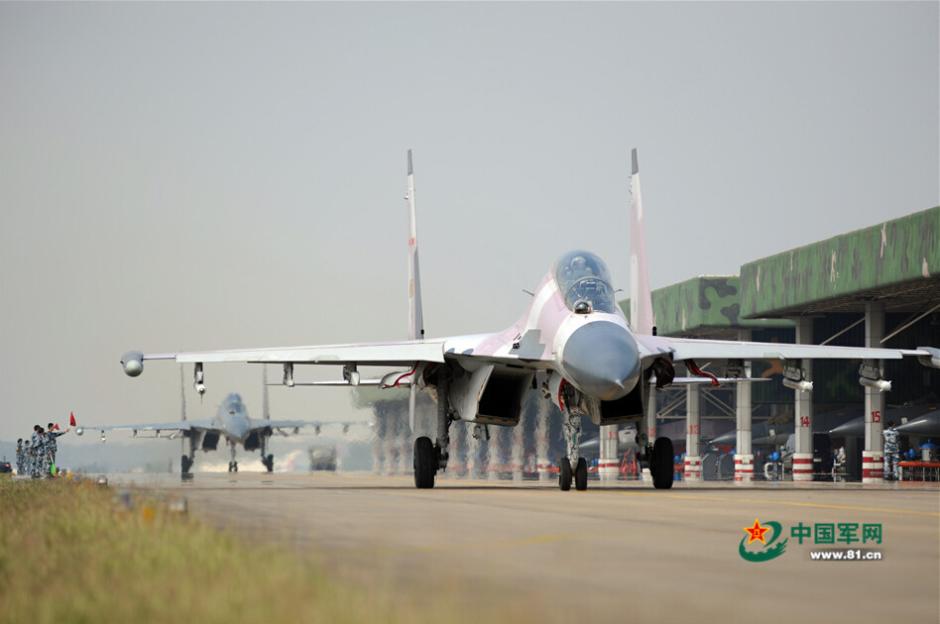 J-10, J-11, Sukhoi Su-30 fighters vs. HQ-9 anti-aircraft missile system