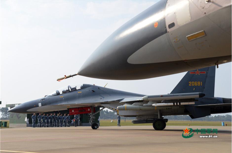 J-10, J-11, Sukhoi Su-30 fighters vs. HQ-9 anti-aircraft missile system
