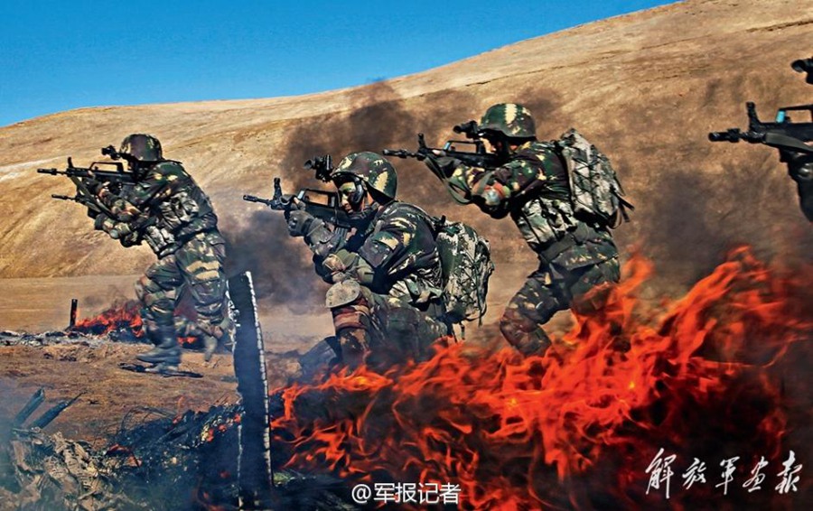 Military drills held on plateau 